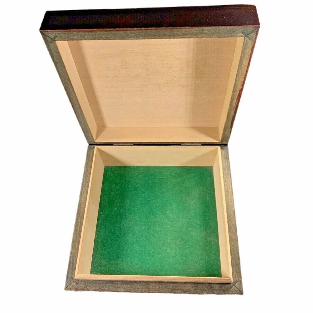 Giraffe Hinged Box Polish Handmade Linden Wood Keepsake Poland 6
